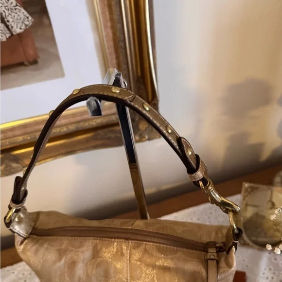 Coach Gold Handbag - Picture 4 of 14